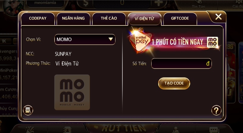 Nạp tiền 3 nạp tiền Sunwin